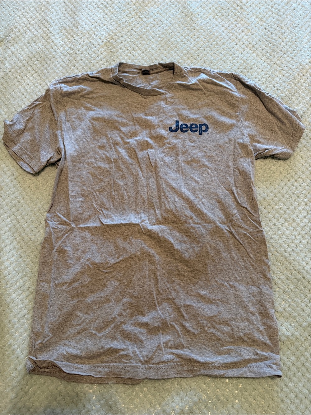 Jeep Heather Grey Short Sleeve Logo T‑Shirt
